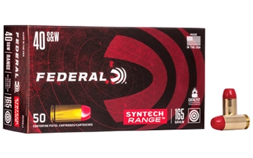 Picture of Federal American Eagle Syntech Range 40S&W 165gr Total Syntech Jacket Flat Nose 50 Per Box/10 Case AE40SJ1