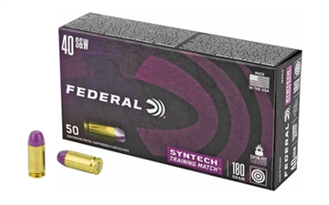 Picture of Federal Syntech Training Match 40S&W 180gr Total Syntech Jacket Flat Nose 50 Per Box/10 Case AE40SJ2