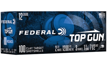 Picture of Federal Federal Top Gun Shotgun Ammo 12 ga. 2.75 in. 3 Dr. 1 1/8 oz. 7.5 Shot 100 rd. TG12100 7.5 TG1210075