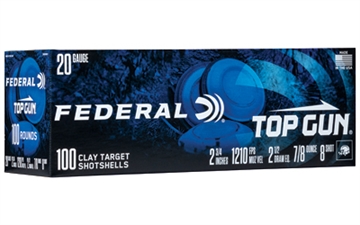 Picture of Federal Federal Top Gun Shotgun Ammo 20 ga. 2.75 in. 2.5 Dr. 7/8 oz. 8 Shot 100 rd. TG20100 8 TG201008