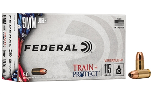 Picture of Federal Train + Protect 9mmLuger 115gr Versatile Hollow Point 50 Per Box/10 Case TP9VHP1