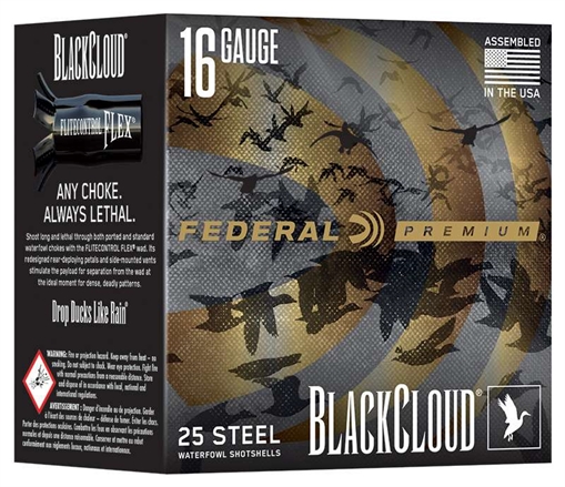 Picture of Federal Black Cloud Waterfowl Shotshells 16ga 2-3/4" 7/8oz 1450fps #2 25/ct PWBX167 2 604544700886