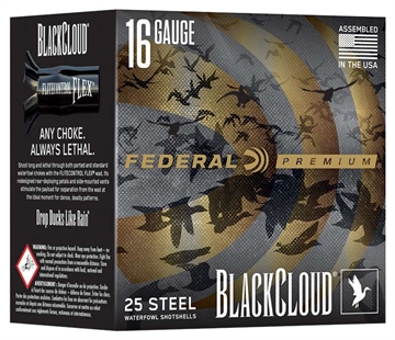 Picture of Federal Black Cloud Waterfowl Shotshells 16ga 2-3/4" 7/8oz 1450fps #2 25/ct PWBX167 2 604544700886