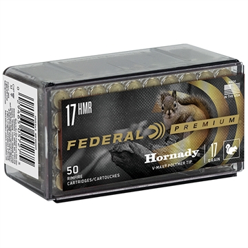 Picture of Federal Premium Varmint & Predator 17HMR 17gr Hornady V-Max 50 Per Box/60 Case P771