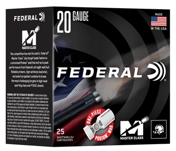 Picture of Federal Master Class Shotshells 20ga 2-3/4" 7/8oz 1250fps #7.5 25/ct MC224 7.5 MC22475