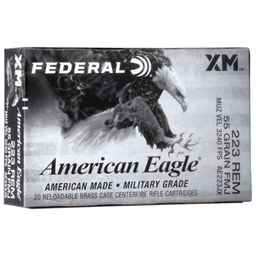 Picture of FEDERAL .223 REM 55GR FMJ-BT AMMO 20RD AE223JX