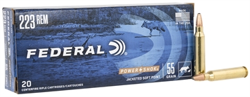 Picture of Federal Federal Power-Shok Rifle Ammo 223 Rem 55 gr. Jacketed Soft Point 20 rd. 223A