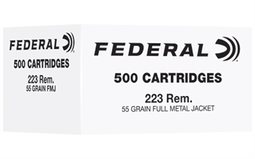 Picture of Federal Bulk Rifle Ammunition .223 Rem 55gr FMJ 3240 fps 500/ct FC223F500