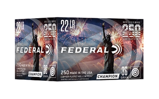 Picture of Federal Champion Rimfire Ammunition .22 LR 36gr CPHP 1260fps 250/ct 750USA