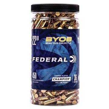 Picture of Federal BYOB, Rimfire Bucket, 22 LR, 36 Grain, Copper Plated Hollow Point, 450 Rounds Per Bucket, 8 Buckets Included 750BTL450