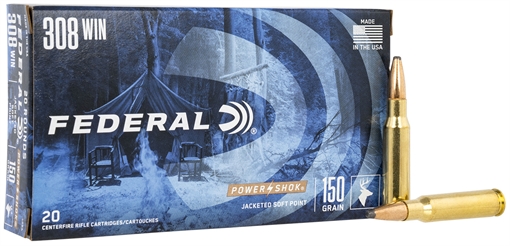 Picture of Federal Federal Power-Shok Rifle Ammo 308 Win 150 gr. Jacketed Soft Point 20 rd. 308A