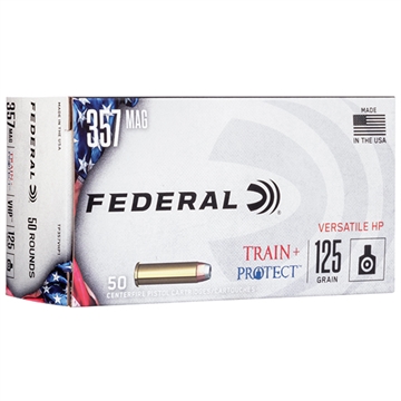 Picture of Federal Train + Protect 357Mag 125gr Versatile Hollow Point 50 Per Box/10 Case TP357VHP1