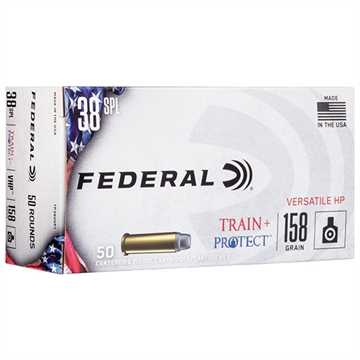 Picture of Federal Train + Protect 38Special 158gr Versatile Hollow Point 50 Per Box/10 Case TP38VHP1