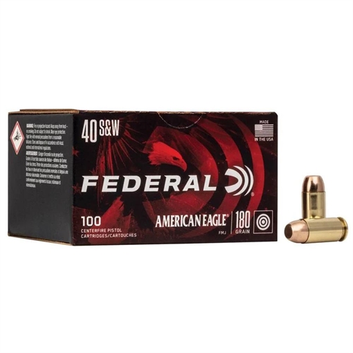 Picture of FEDERAL 40 S&W 180GR FULL METAL JACKET AMMO 500RD AE40R100 CASE