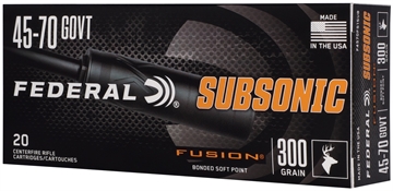 Picture of FEDERAL 45-70 GOVT 300GR FUSION SUBSONIC  20  F4570FS1SUB 604544708523