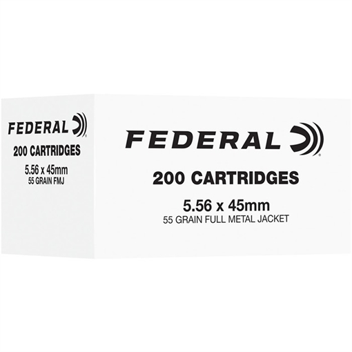 Picture of Federal American Eagle Rifle Ammunition 5.56mm NATO 55gr FMJ 3165 fps 200/ct FC556F200