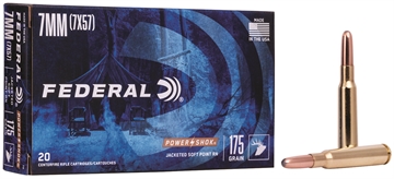 Picture of Federal Federal Power-Shok Rifle Ammo 7mm Mauser 175 gr. Jacketed Soft Point 20 rd. 7A