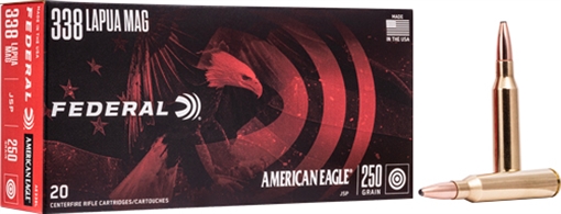 Picture of FEDERAL AMERICAN EAGLE PROMO AMO 338 LAPUA 250GR SP 20RD (10 BOX CASE) AE338L