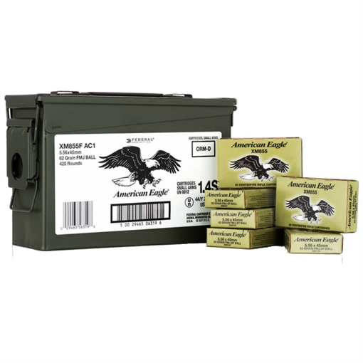 Picture of FEDERAL AE M855 5.56MM 62GR FMJ CAN XM855FAC1