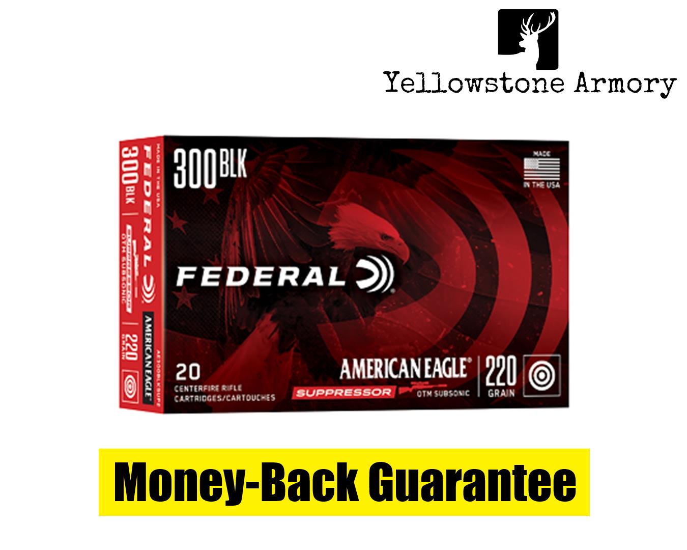 Federal American Eagle Suppressor Rifle Ammo 300 Blackout 2 AE300BLKSUP2-img-0