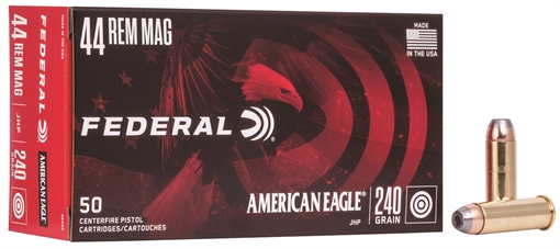 Picture of Federal American Eagle Handgun 44RemMag 240gr Jacketed Hollow Point 50 Per Box/20 Case AE44A