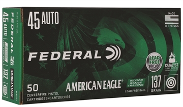 Picture of Federal American Eagle IRT Lead Free Handgun Ammunition .45 ACP 140gr FMJ 50/ct AE45LF1