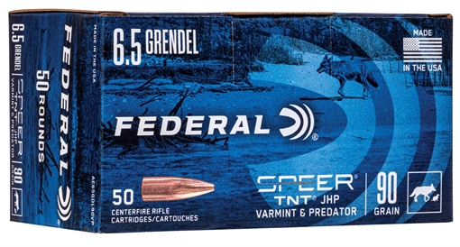 Picture of Federal American Eagle Varmint & Predator 6.5Grendel 90gr Jacketed Hollow Point 50 Per Box/5 Case AE65GDL90VP