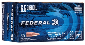 Picture of Federal American Eagle Varmint & Predator 6.5Grendel 90gr Jacketed Hollow Point 50 Per Box/5 Case AE65GDL90VP