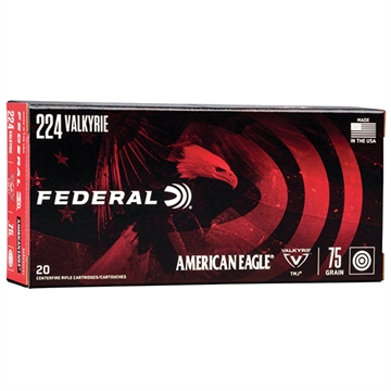 Picture of Federal American Eagle Rifle 224Valkyrie 75gr Full Metal Jacket 20 Per Box/10 Case AE224VLK1