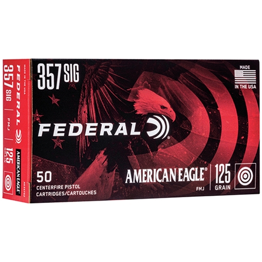 Picture of Federal American Eagle, 357SIG, 125 Grain, Full Metal Jacket, 50 Round Box AE357S2