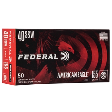 Picture of Federal American Eagle Handgun 40S&W 155gr Full Metal Jacket 50 Per Box/20 Case AE40R2