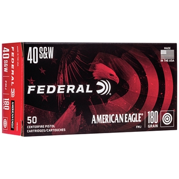 Picture of Federal American Eagle Handgun 40S&W 180gr Full Metal Jacket 50 Per Box/20 Case AE40R1