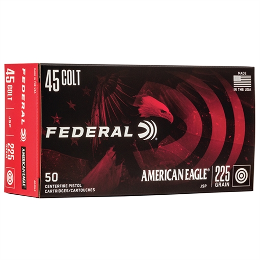 Picture of Federal American Eagle Handgun 45Colt 225gr Jacketed Soft Point 50 Per Box/20 Case AE45LC