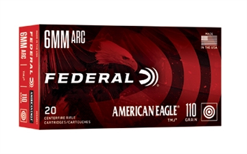 Picture of FEDERAL AMERICAN EAGLE AMO 6MM ARC 110GR TMJ  20RD ( 10BOX CASE ) AE6ARC1