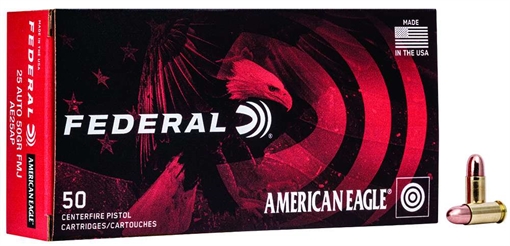 Picture of FEDERAL AMERICAN EAGLE PROMO AMO 25ACP 50 GR FMJ 50-RD AE25AP