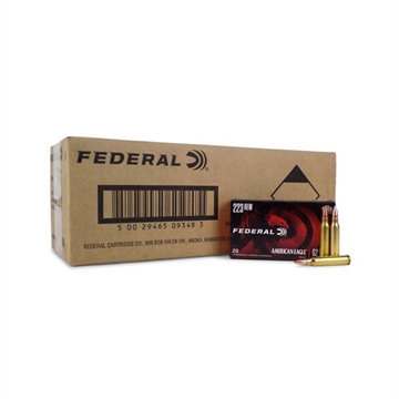 Picture of Federal American Eagle Rifle Ammunition .223 Rem 62 gr FMJ 3020 fps 500/ct AE223NC