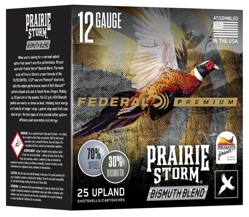 Picture of Federal Prairie Storm Bismuth Blend Shotshells 12ga 2-3/4" 1-1/8oz 1450 fps #4&5 25/ct PFBX147 45 PFBX14745