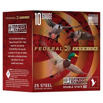 Picture of FEDERAL AMMO ULTRA STEEL 10GA 3.5 1-5/8OZ BBB 25/10 PWUX107BBB1