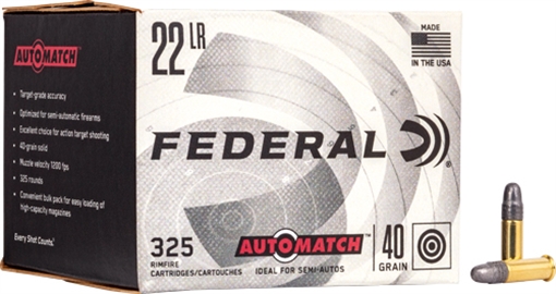 Picture of FEDERAL AUTOMATCH 22LR 40GR LEAD-RN 325RD 10BX/CS CASE LOT AM22