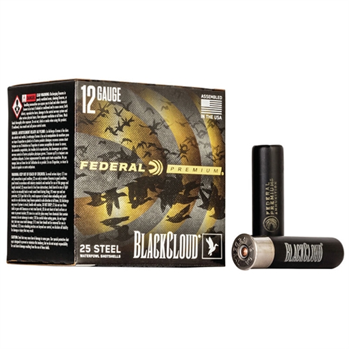 Picture of Federal Premium, Black Cloud FS Steel with Flightcontrol Flex Wad, 12 Gauge 3", #4, 1 1/4 oz, Steel Shot, 25 Round Box PWBX1424