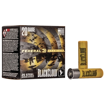 Picture of Federal Premium, Black Cloud FS Steel with Flightcontrol Flex Wad, 20 Gauge 3", #2, 1 oz, Steel Shot, 25 Round Box PWBX2092