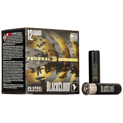 Picture of Federal Premium, Black Cloud FS Steel with Flightcontrol Flex Wad, 12 Gauge 3.5", #2, 1 1/2oz, Steel Shot, 25 Round Box PWBX1342