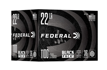 Picture of FEDERAL BLACK PACK 22 LR 36 GRAIN COPPER PLATED HOLLOW POINT 1260 FPS  1100RD  BF750