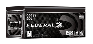 Picture of FEDERAL BLACK PACK 223 REM 55 GRAIN FULL METAL JACKET 3240 FPS  150RD  FC223BF