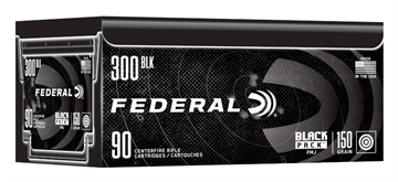 Picture of FEDERAL BLACK PACK 300 BLACKOUT 150 GRAIN FULL METAL JACKET BOAT-TAIL 1900 FPS  90RD  FC300BLKBF