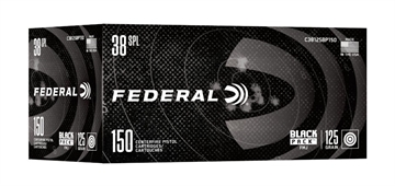 Picture of FEDERAL BLACK PACK 38 SPECIAL 125 GRAIN FULL METAL JACKET 865 FPS  150RD  C38125BP150