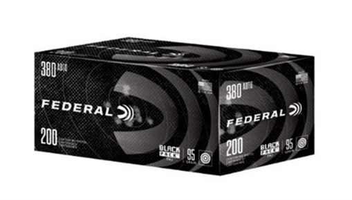 Picture of FEDERAL BLACK PACK 380 AUTO 95 GRAIN FULL METAL JACKET 945 FPS  200RD  C38095BP200