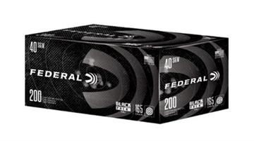 Picture of FEDERAL BLACK PACK 40 S&W 165 GRAIN FULL METAL JACKET 1050 FPS  200RD  C40165BP200