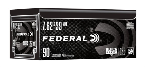 Picture of FEDERAL BLACK PACK 7.62X39 124 GRAIN FULL METAL JACKET 2350 FPS  90RD  FC76239BF