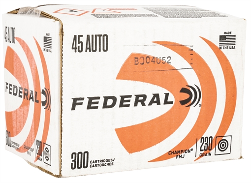Picture of Federal Champion Training 45ACP 230gr Full Metal Jacket 300 Per Box/1 Case *Loose C45230A300